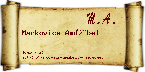 Markovics Amábel névjegykártya